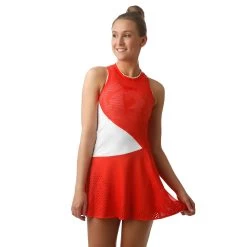 ADIDAS Stella McCartney Dress Women - Red, White -Tennis Serie Store 12598000 24