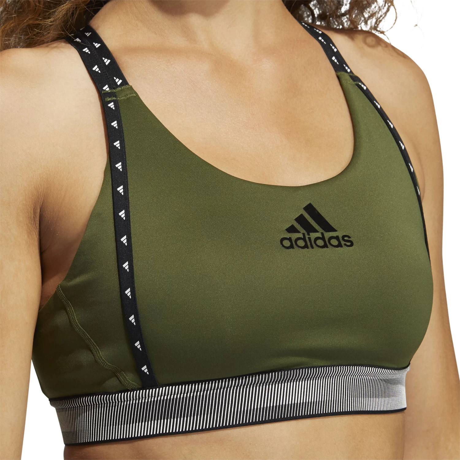 ADIDAS Don´t Rest Branded Sports Bras Women - Olive, Black 8 ADIDAS Don´t Rest Branded Sports Bras Women - Olive, Black - Image 6