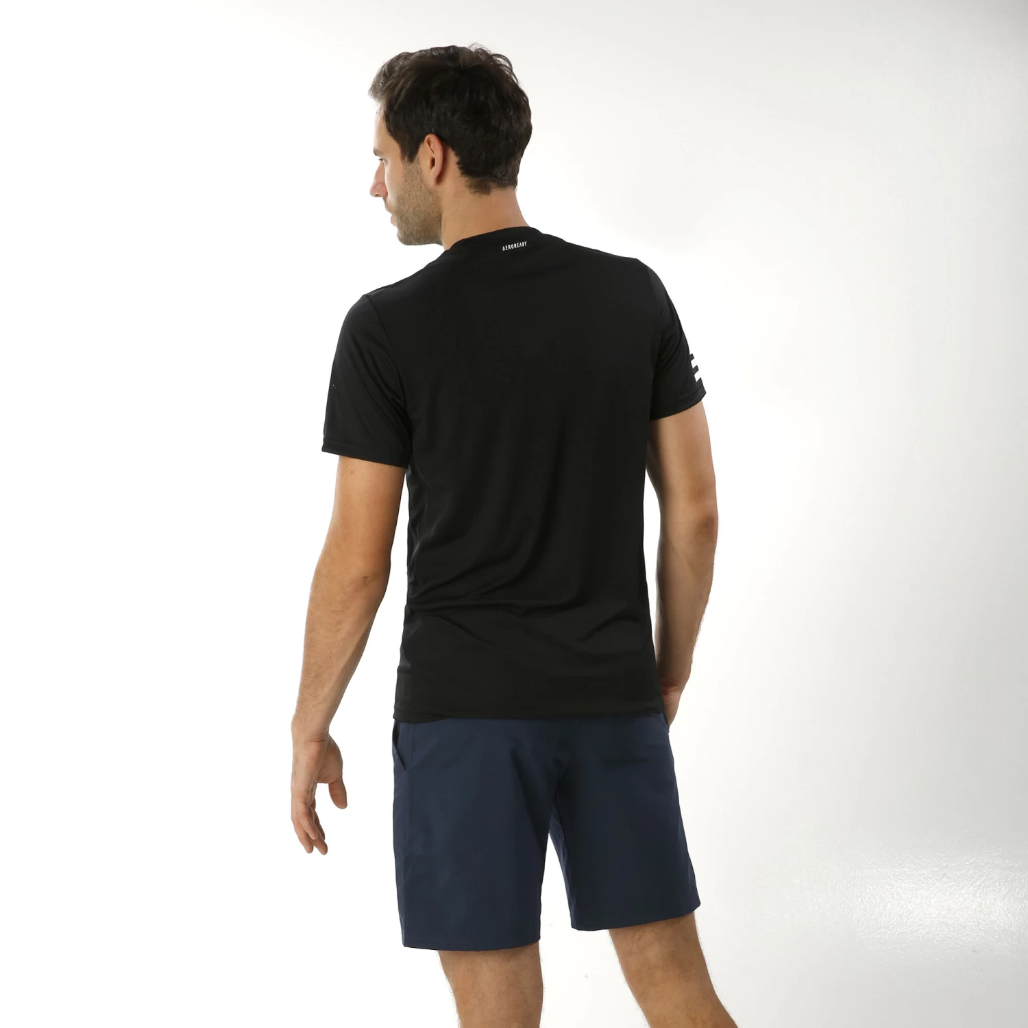 ADIDAS Club 3 Stripes T-Shirt Men - Black, White 4 ADIDAS Club 3 Stripes T-Shirt Men - Black, White - Image 2