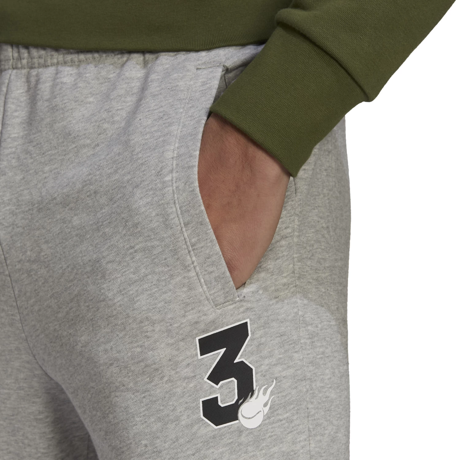 ADIDAS Cat Graphic Training Pants Men - Lightgrey, Black 7 ADIDAS Cat Graphic Training Pants Men - Lightgrey, Black - Image 5