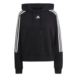 ADIDAS 3-Stripes Hoody Women - Black, White