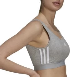 ADIDAS 3 Stripes Crop Sports Bras Women - Lightgrey -Tennis Serie Store 15526000 15
