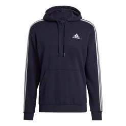 ADIDAS 3-Stripes French Terry Hoody Men - Dark Blue, White