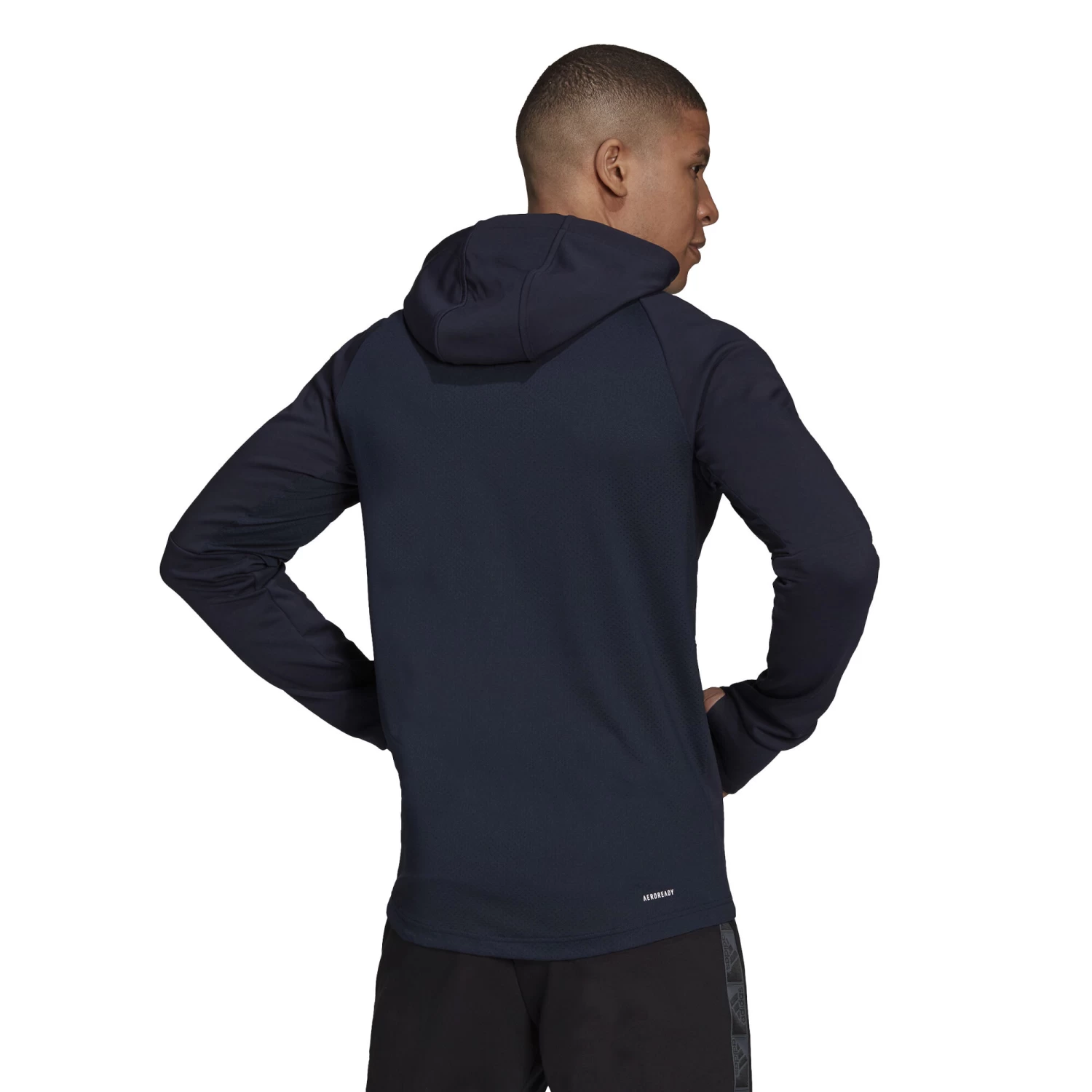 ADIDAS MT Zip Hoodie Men - Dark Blue, White 6 ADIDAS MT Zip Hoodie Men - Dark Blue, White - Image 4