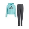 ADIDAS Hooded Crop Tracksuit Kids - Turquoise, Black 2 ADIDAS Hooded Crop Tracksuit Kids - Turquoise, Black -Tennis Serie Store 15917000 000