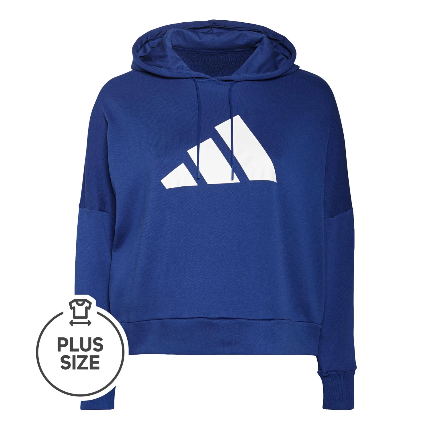 ADIDAS Future Icon 3 Bar Plus Hoody Women - Blue 3 ADIDAS Future Icon 3 Bar Plus Hoody Women - Blue