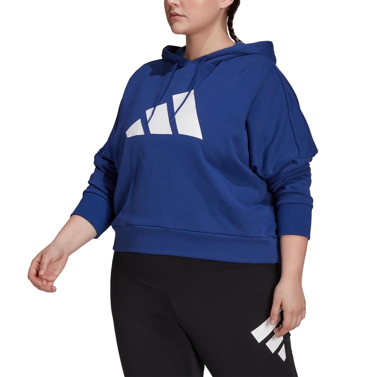 ADIDAS Future Icon 3 Bar Plus Hoody Women - Blue 5 ADIDAS Future Icon 3 Bar Plus Hoody Women - Blue - Image 3