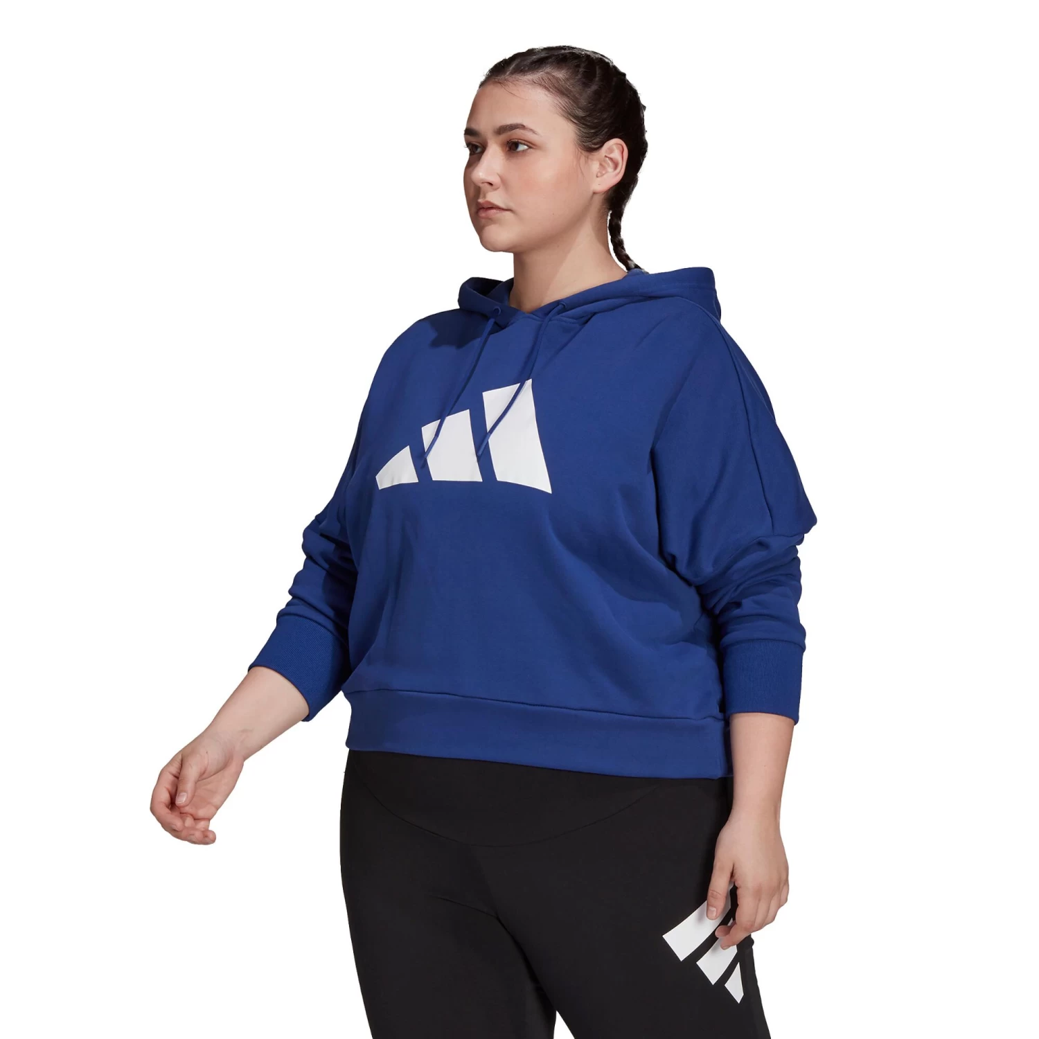 ADIDAS Future Icon 3 Bar Plus Hoody Women - Blue 6 ADIDAS Future Icon 3 Bar Plus Hoody Women - Blue - Image 4