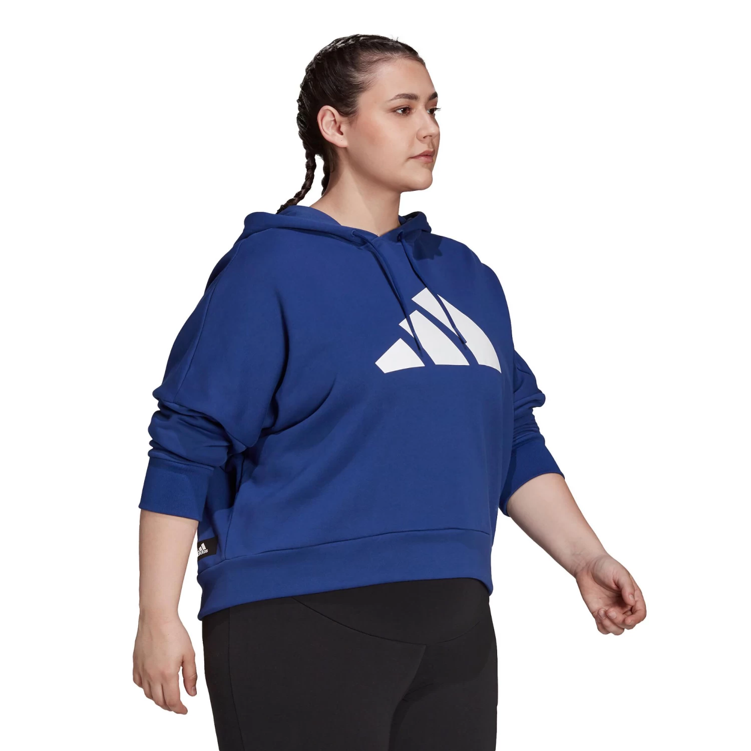 ADIDAS Future Icon 3 Bar Plus Hoody Women - Blue 10 ADIDAS Future Icon 3 Bar Plus Hoody Women - Blue - Image 8