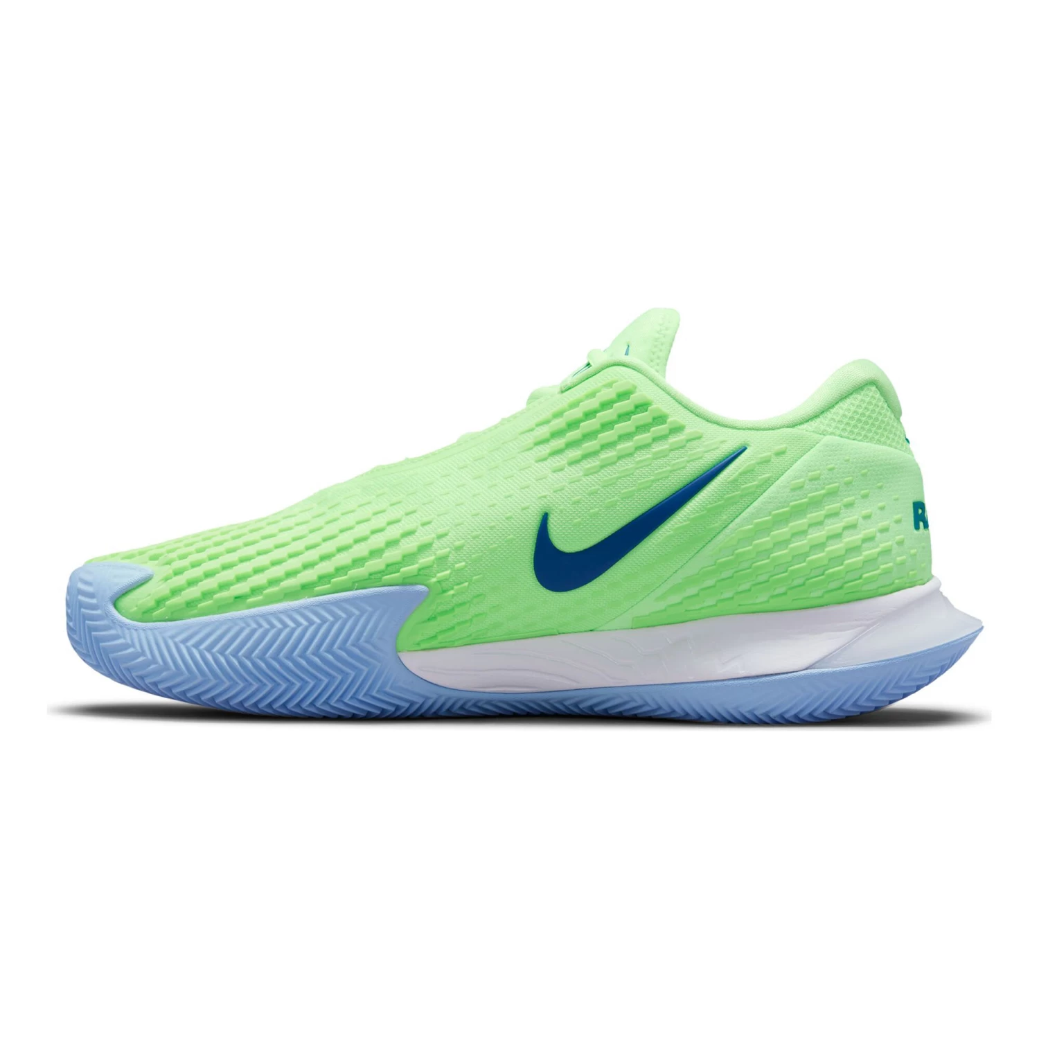 Nike Rafael Nadal Air Zoom Vapor Cage 4 Clay Court Shoe Men - Neon Green, Blue 10 Nike Rafael Nadal Air Zoom Vapor Cage 4 Clay Court Shoe Men - Neon Green, Blue - Image 8