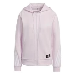 ADIDAS Fleece 3 Stripes Full Zip Hoodie Women - Pink
