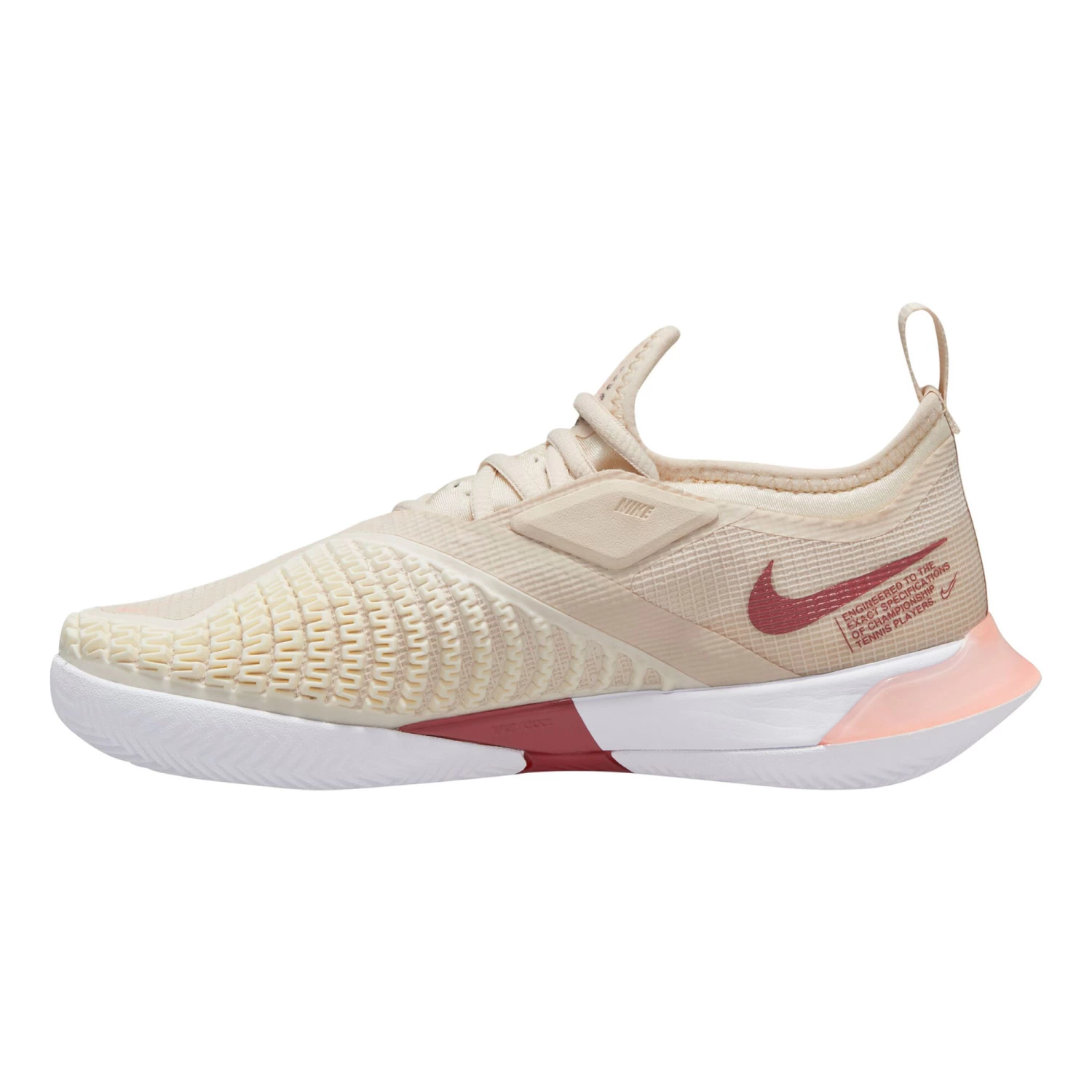 Nike Court Vapor React NXT Clay Court Shoe Women - Beige, Red 4 Nike Court Vapor React NXT Clay Court Shoe Women - Beige, Red - Image 2