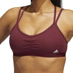 ADIDAS Essentials Yoga Light-Support Sports Bras Women - Red -Tennis Serie Store 17105000 13