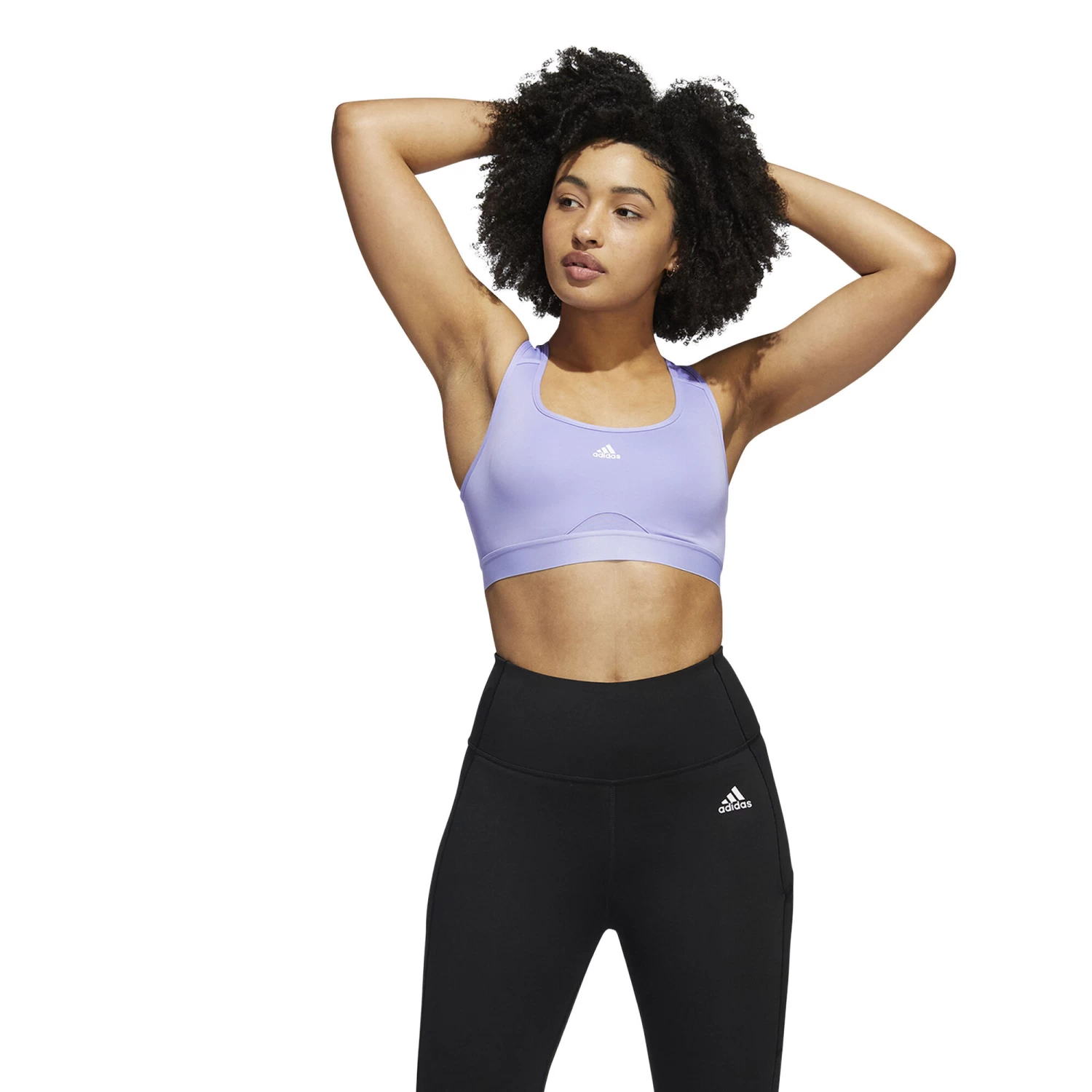 ADIDAS Power Medium-Support Padded Sports Bras Women - Lilac 7 ADIDAS Power Medium-Support Padded Sports Bras Women - Lilac - Image 5