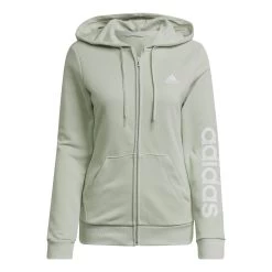 ADIDAS Linear French Terry Zip Hoodie Women - Light Green