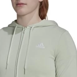 ADIDAS Linear French Terry Zip Hoodie Women - Light Green -Tennis Serie Store 17285000 16