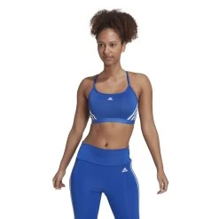 ADIDAS Aeroreact Low-Support 3 Stripes Sports Bras Women - Blue -Tennis Serie Store 17407000 13