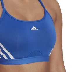ADIDAS Aeroreact Low-Support 3 Stripes Sports Bras Women - Blue -Tennis Serie Store 17407000 18