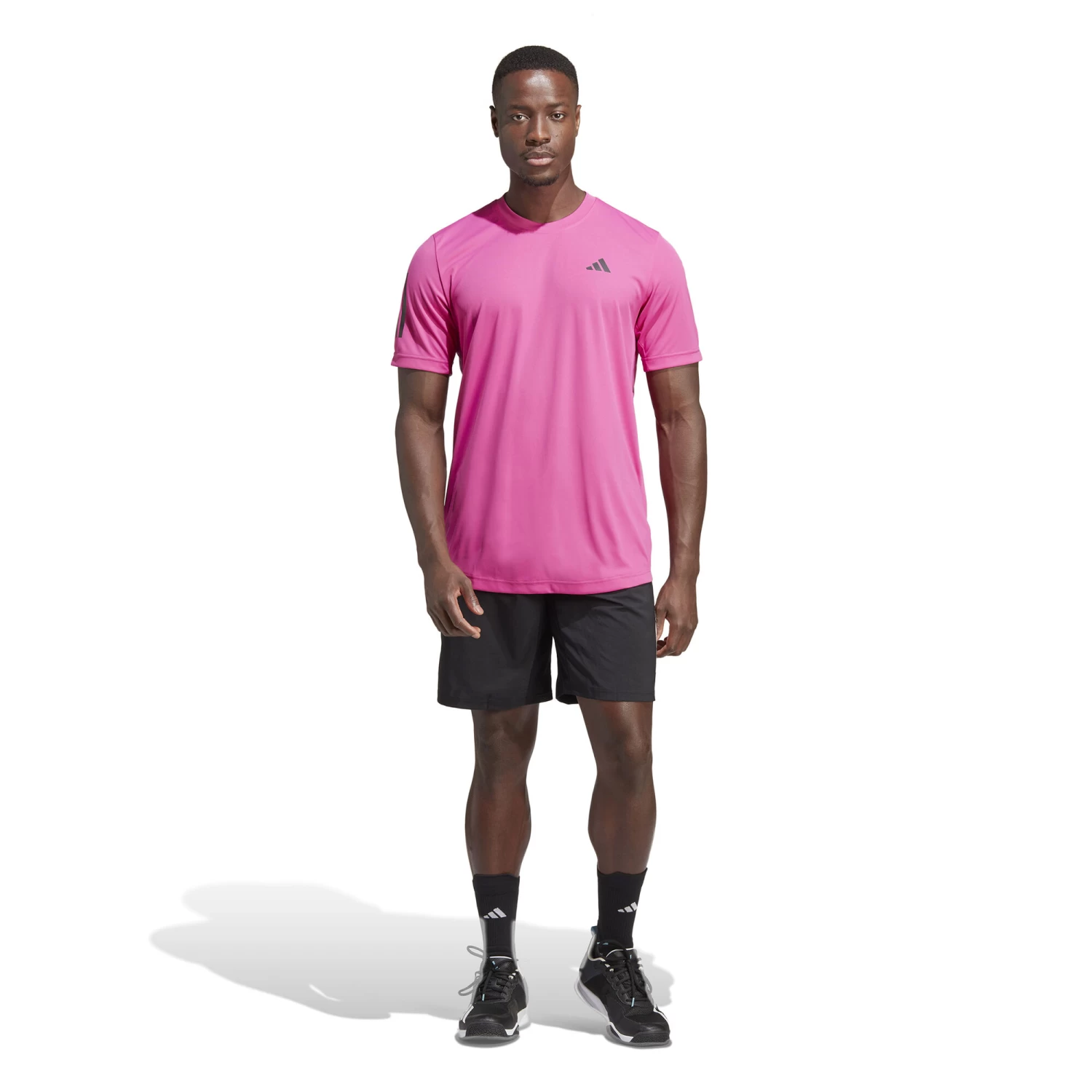 ADIDAS Club 3-Stripes 9in Shorts Men - Black, White 9 ADIDAS Club 3-Stripes 9in Shorts Men - Black, White - Image 7