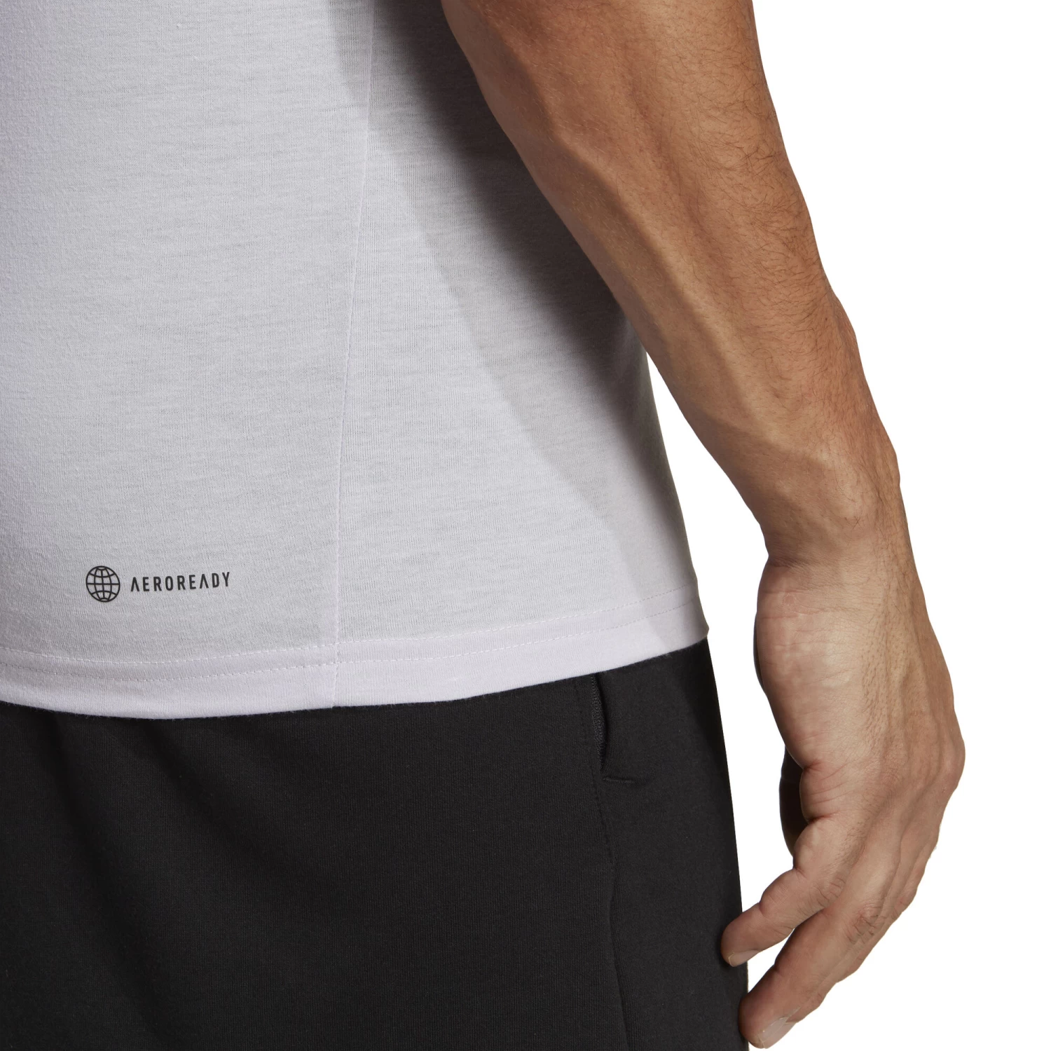 ADIDAS Essentials Train Feelready Training T-Shirt Men - White, Black 8 ADIDAS Essentials Train Feelready Training T-Shirt Men - White, Black - Image 6