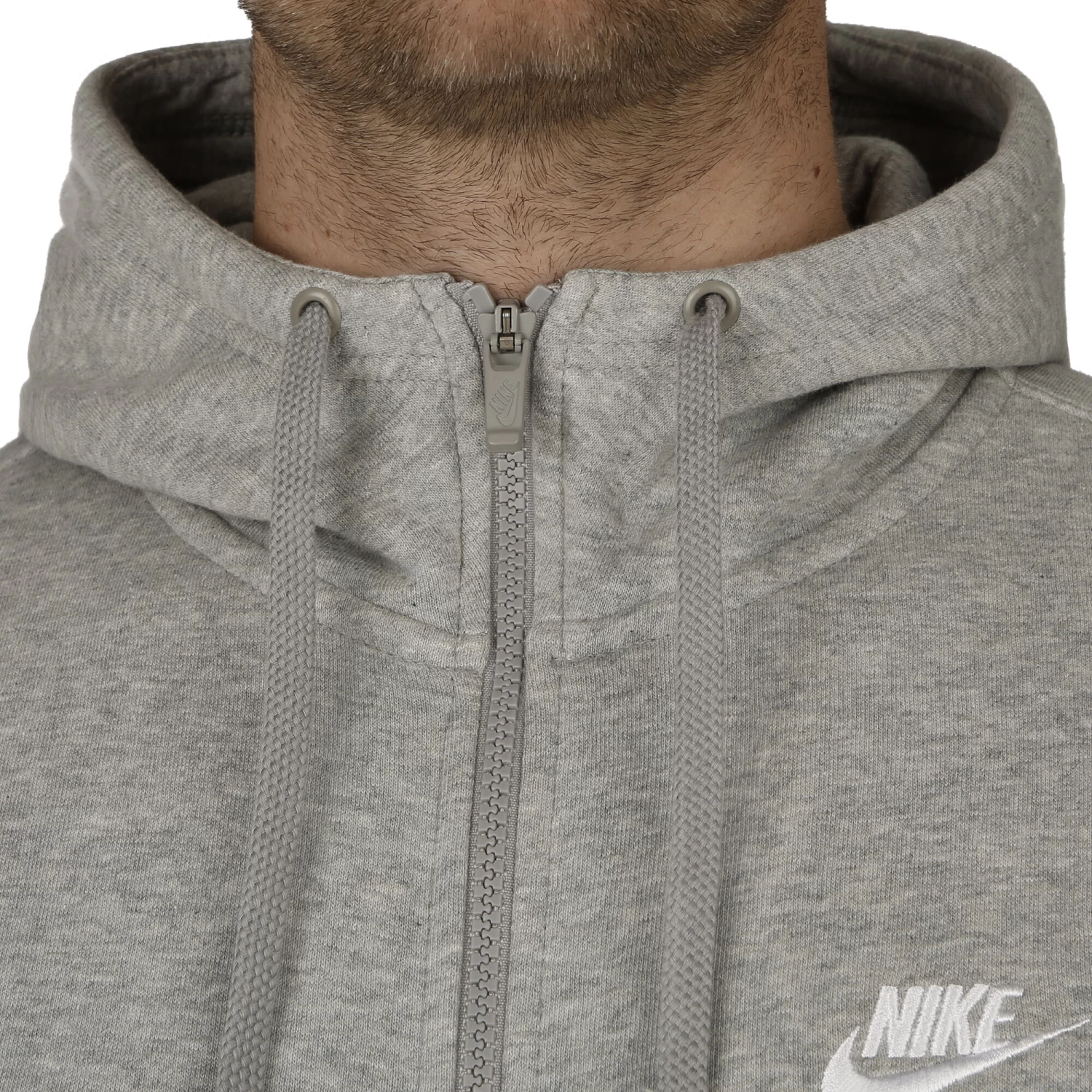 Nike Sportswear Zip Hoodie Men - Lightgrey, White 7 Nike Sportswear Zip Hoodie Men - Lightgrey, White - Image 5
