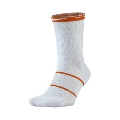Nike Court Essentials Crew Tennis Socks - White, Orange