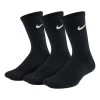 Nike Performance Cushioned Crew Sports Socks 3 Pack Kids - Black, White