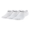 Nike Performance Cushioned No-Show Sports Socks 3 Pack Kids - White, Black