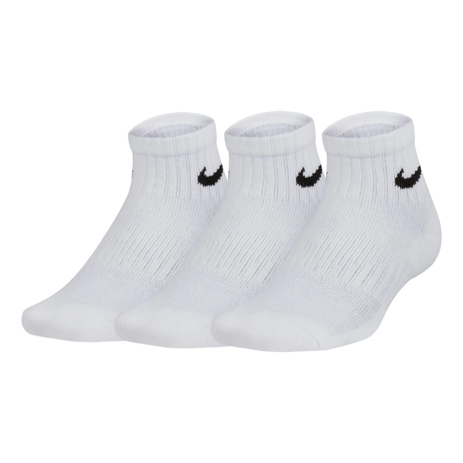 Nike Everyday Cush Ankle Sports Socks 3 Pack Kids - White, Black 3 Nike Everyday Cush Ankle Sports Socks 3 Pack Kids - White, Black