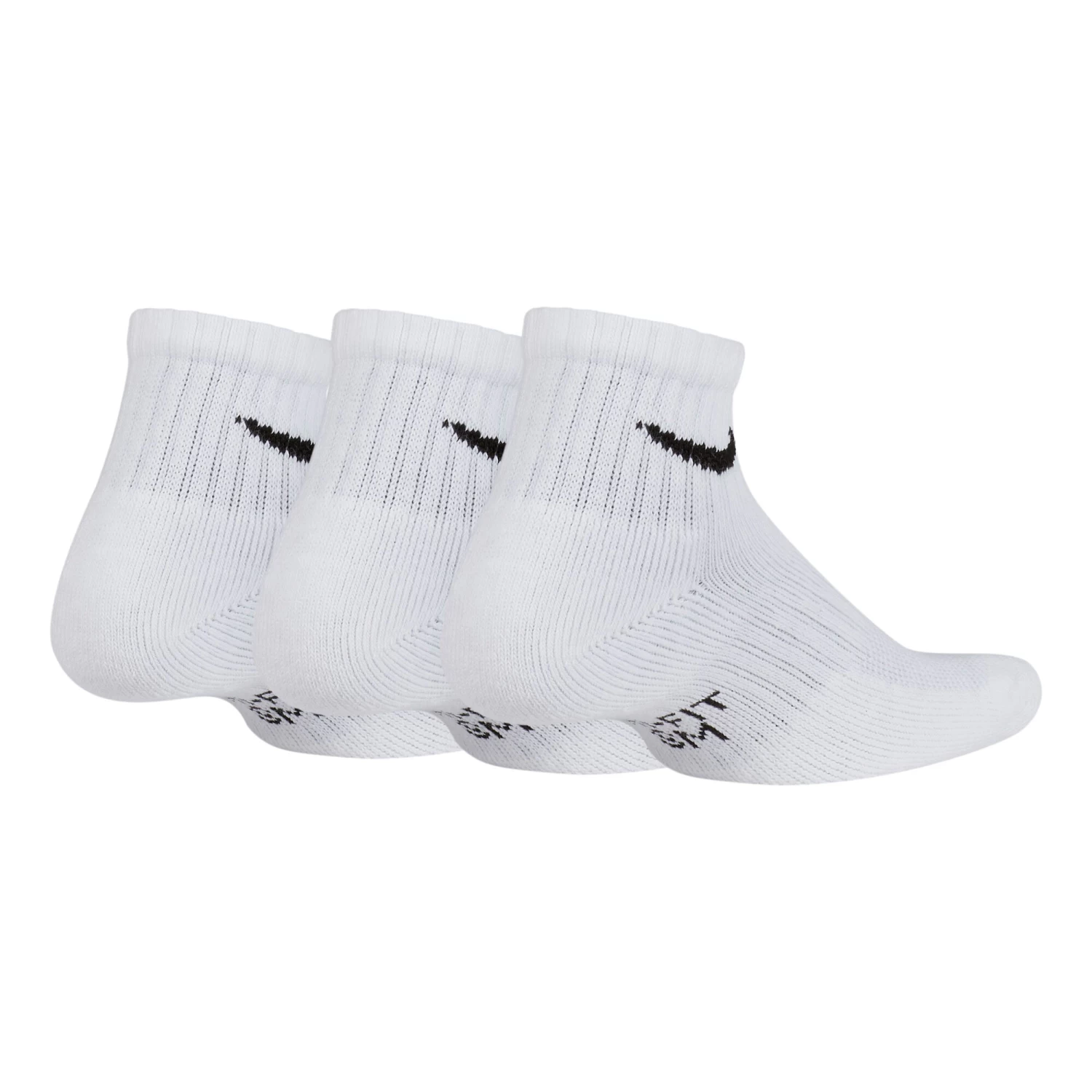 Nike Everyday Cush Ankle Sports Socks 3 Pack Kids - White, Black 4 Nike Everyday Cush Ankle Sports Socks 3 Pack Kids - White, Black - Image 2