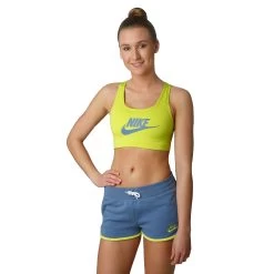 Nike Swoosh Futura Sports Bras Women - Lemon, Blue -Tennis Serie Store 49165000 24