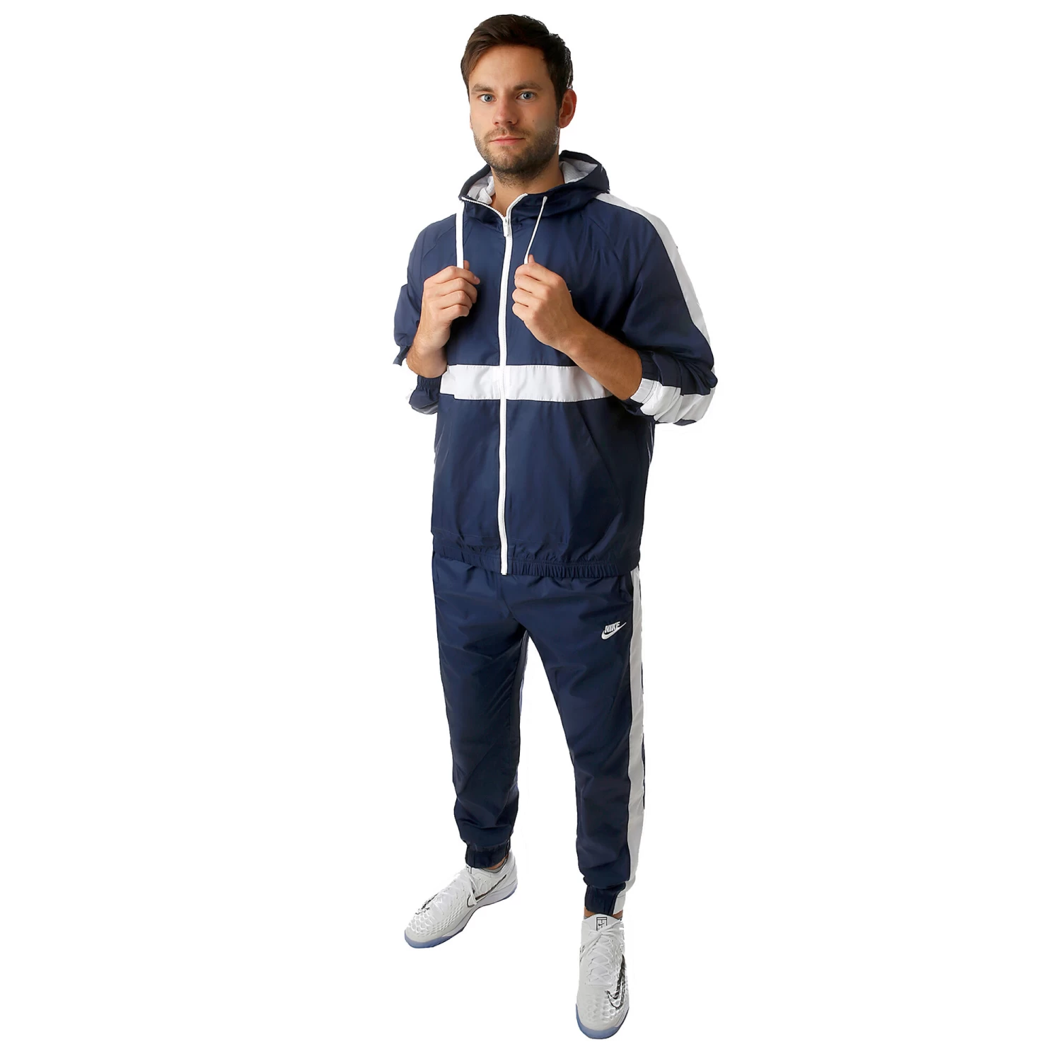 Nike Sportswear Woven Hooded Tracksuit Men - Dark Blue, White 5 Nike Sportswear Woven Hooded Tracksuit Men - Dark Blue, White - Image 3