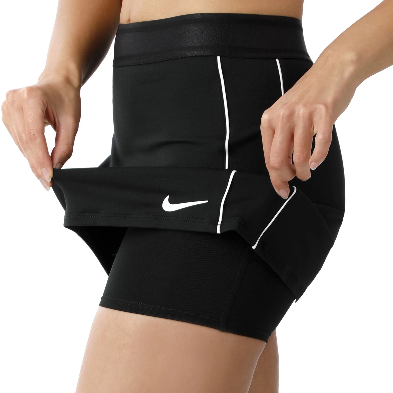 Nike Court Dry Skirt Women - Black, White 6 Nike Court Dry Skirt Women - Black, White - Image 4