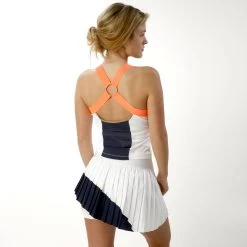 Nike Court Slam MB Skirt Women - White, Dark Blue -Tennis Serie Store 51836000 22