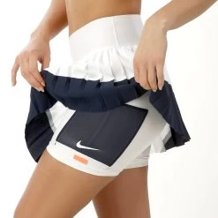 Nike Court Slam MB Skirt Women - White, Dark Blue -Tennis Serie Store 51836000 26