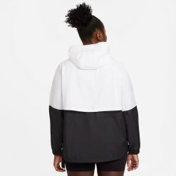 Nike Sportswear Woven Plus Size Training Jacket Women - Black, White -Tennis Serie Store 53056000 12