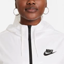 Nike Sportswear Woven Plus Size Training Jacket Women - Black, White -Tennis Serie Store 53056000 14
