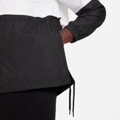 Nike Sportswear Woven Plus Size Training Jacket Women - Black, White -Tennis Serie Store 53056000 17