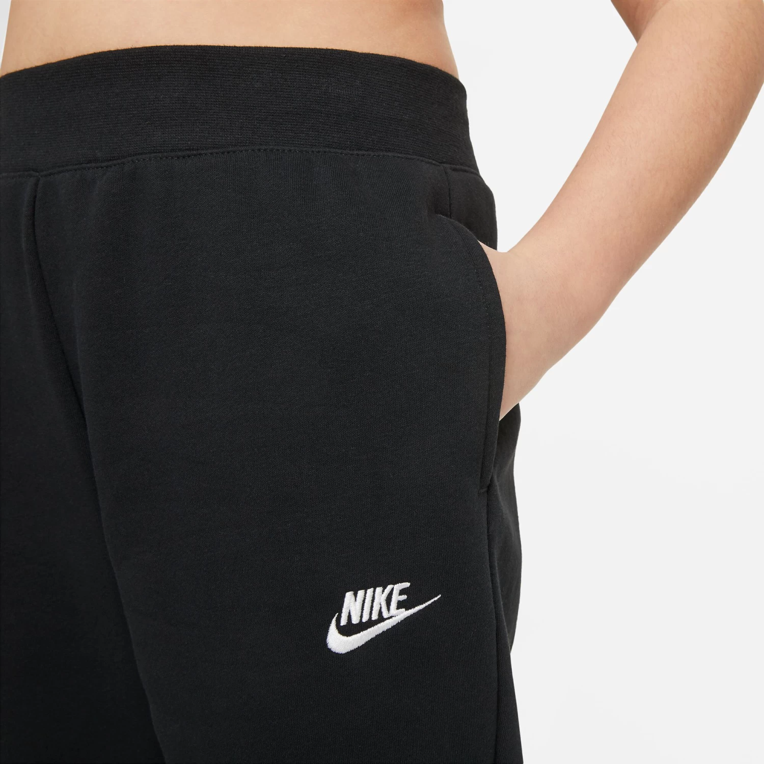 Nike Sportswear Club Fleece Training Pants Girls - Black, White 11 Nike Sportswear Club Fleece Training Pants Girls - Black, White - Image 9