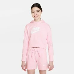 Nike Sportswear Club Hoody Girls - Pink, White 7 Nike Sportswear Club Hoody Girls - Pink, White -Tennis Serie Store 54289000 10