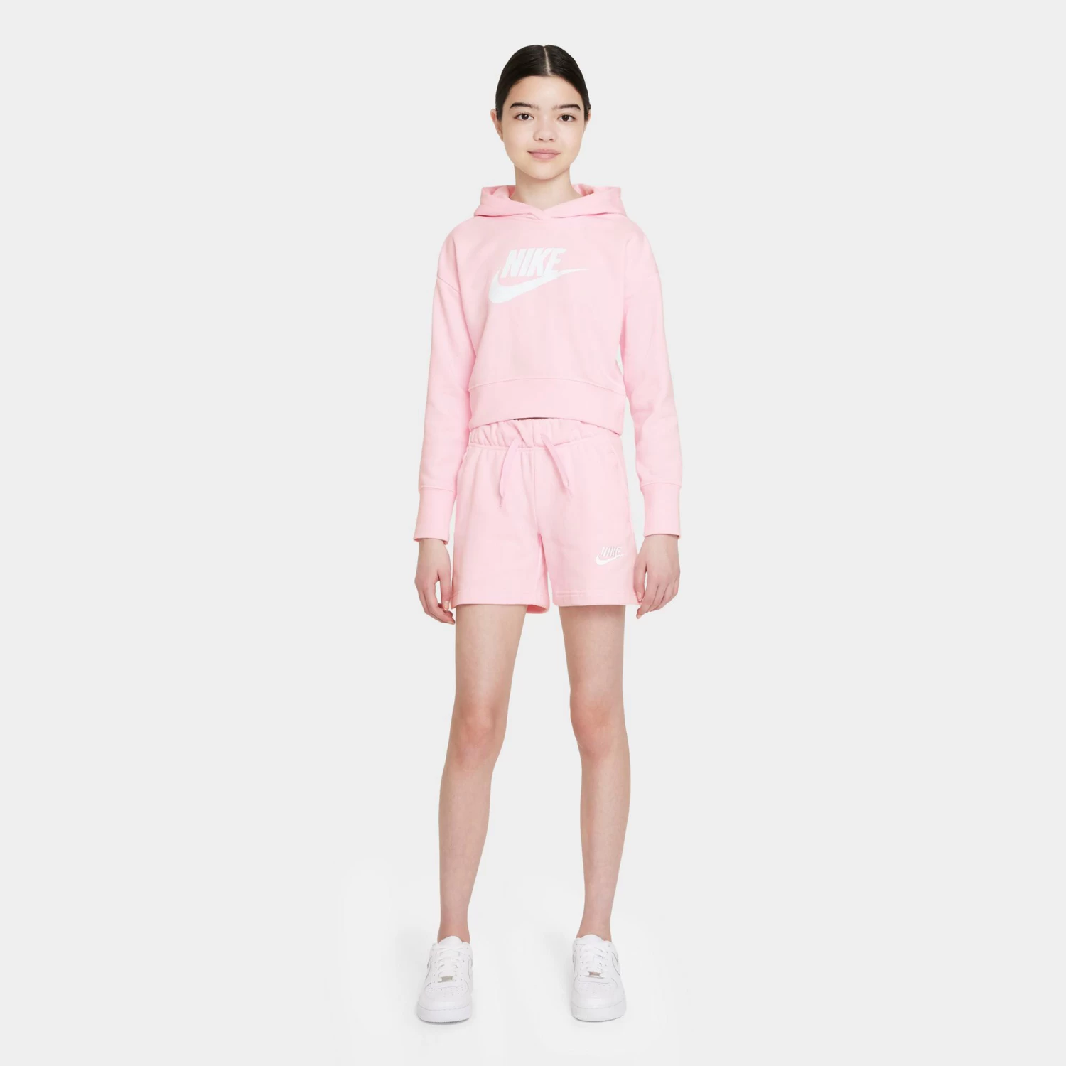 Nike Sportswear Club Hoody Girls - Pink, White 6 Nike Sportswear Club Hoody Girls - Pink, White - Image 4