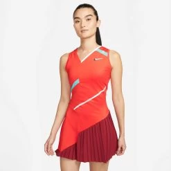 Nike Court Dri-Fit Dress Women - Orange, Red -Tennis Serie Store 55113000 11