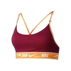 Nike Dri-Fit Indy Logo Sports Bras Women - Red, Orange