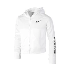 Nike Pro Therma-Fit Zip Hoodie Girls - White