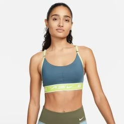 Nike Dri-Fit Indy Logo Sports Bras Women - Green, Yellow -Tennis Serie Store 55875000 14