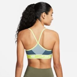 Nike Dri-Fit Indy Logo Sports Bras Women - Green, Yellow -Tennis Serie Store 55875000 16
