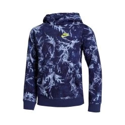 Nike Sportswear Washed All Over Print French Terry Hoody Boys - Blue