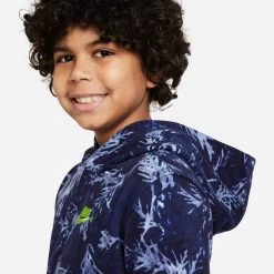 Nike Sportswear Washed All Over Print French Terry Hoody Boys - Blue -Tennis Serie Store 56040000 17
