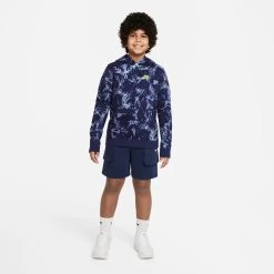 Nike Sportswear Washed All Over Print French Terry Hoody Boys - Blue -Tennis Serie Store 56040000 18