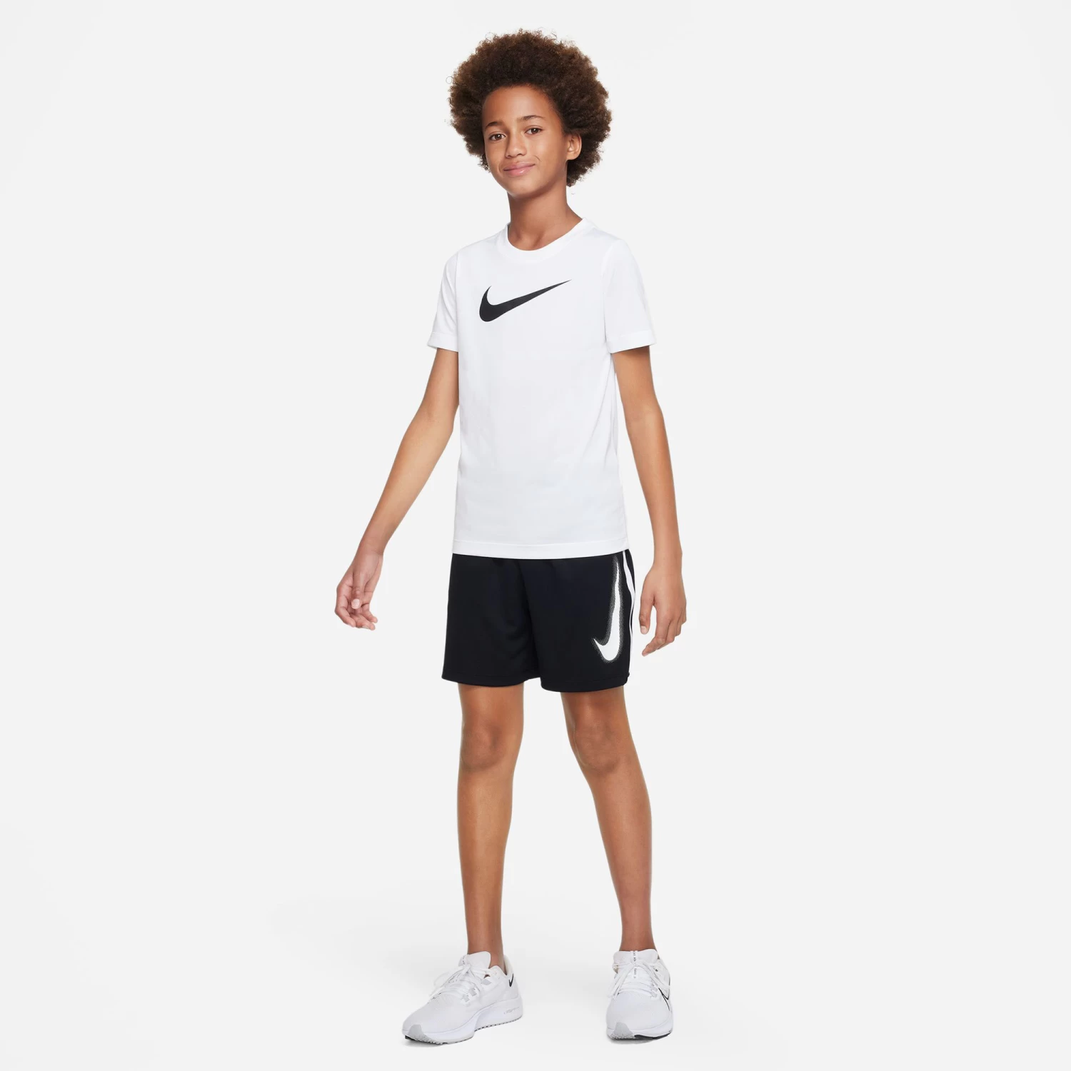 Nike Dri-Fit Graphic Shorts Boys - Black, White 12 Nike Dri-Fit Graphic Shorts Boys - Black, White - Image 10